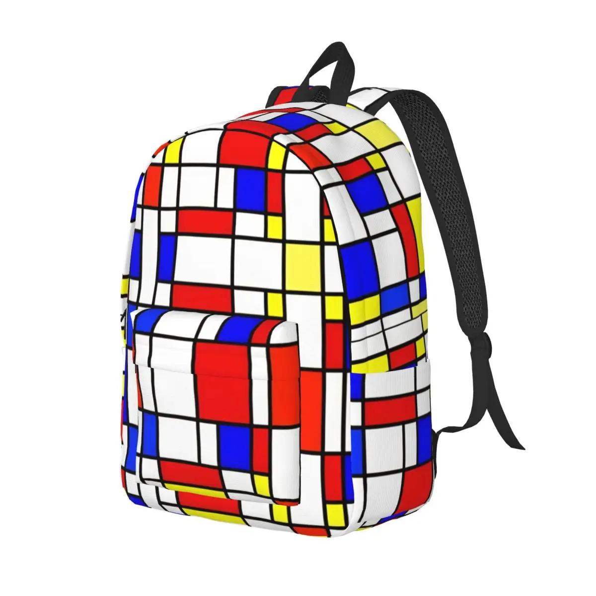 Piet Mondrian De Stijl Backpack for Men Women Casual Student Business Daypack Laptop Canvas Bags Lightweight