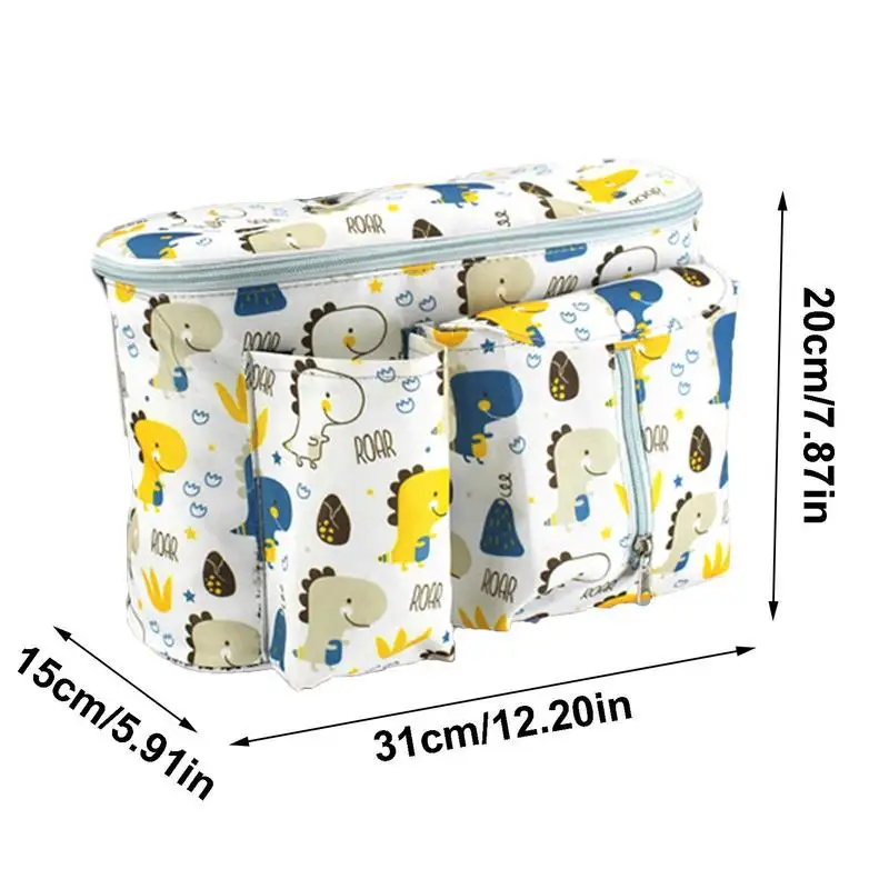 아기 기저귀 캐디 정리함 휴대용 거치대 가방, 자동차 보육 보관함, 뚜껑이 있는 기저귀 가방