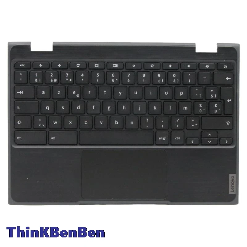 Funda superior de teclado negro BE Belgian, carcasa de reposamanos para Lenovo 100e Chromebook 2ª generación 5CB0T79742