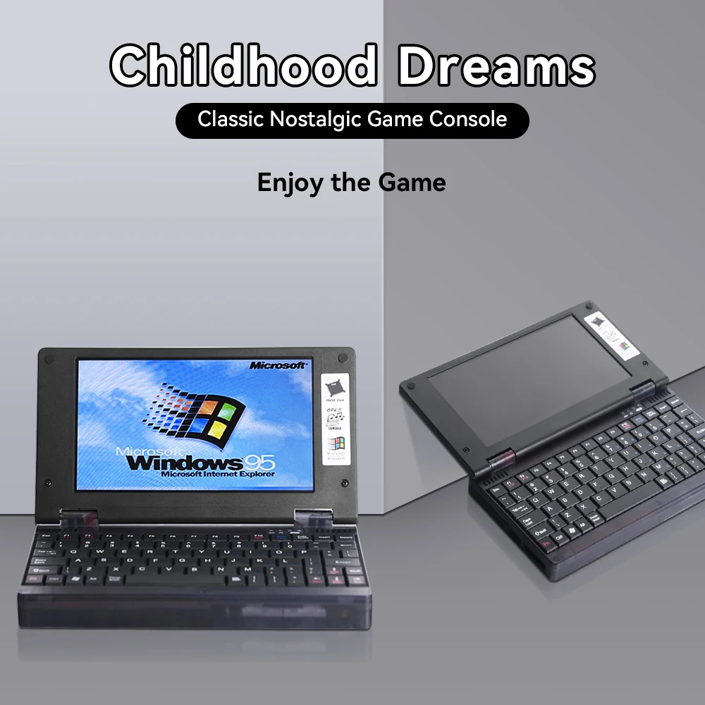 Mini Pocket retro 386 notebook computer OPL3 sound card VGA IPS Screen win 3.11/DOS system