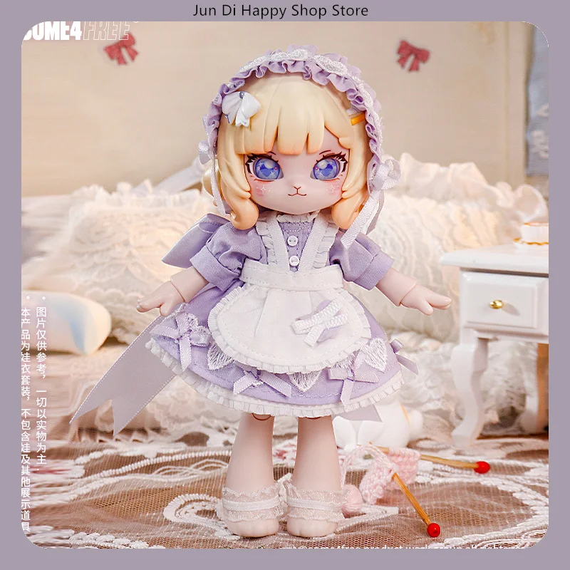 COME4FREE BJD Poppenkleertjes 1/12 Bloemen Taal Serie Romantische Datum Jurk Outfit voor OB11 Pop Jurk