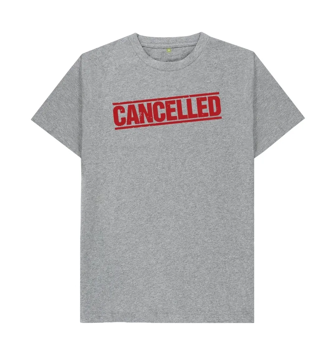 CANCELLED T SHIRT Funny Graphic Letter Tee Shirts  Classic letter Printed T Shirts American English printed niche T-Shirt