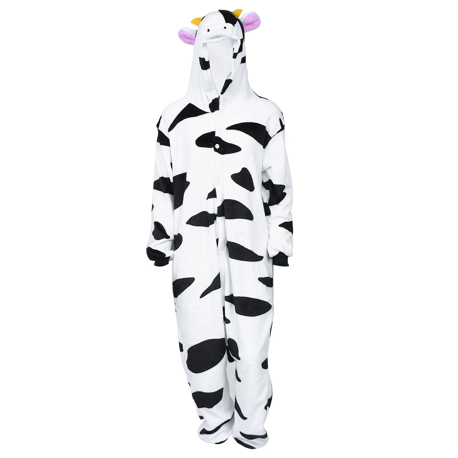 

1Pcs Cartoon Animal Pajamas Cute Flannel Jumpsuit Warm Autumn Winter Homewear Sleepwear Cosplay Costume Unisex Flannel Pajamas