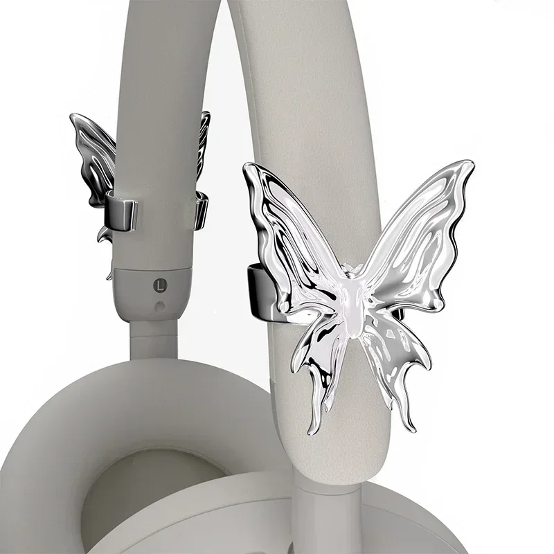 SONY WH-1000XM5 Case Cover Sliver Butterfly 3DPrinting Sony Headphone Decoration Custom Earphone Protect Accessories Cover Gifts