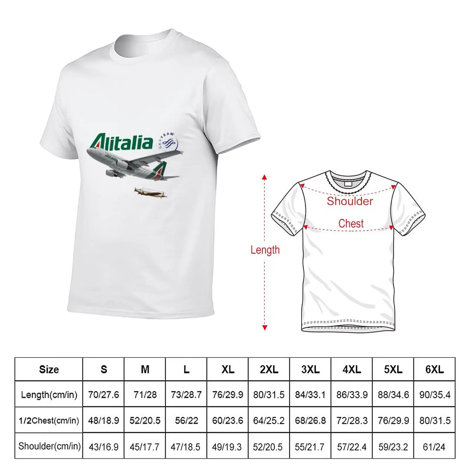 New A319 Alitalia T-Shirt T-shirt short sweat shirt Short sleeve mens graphic t-shirts funny