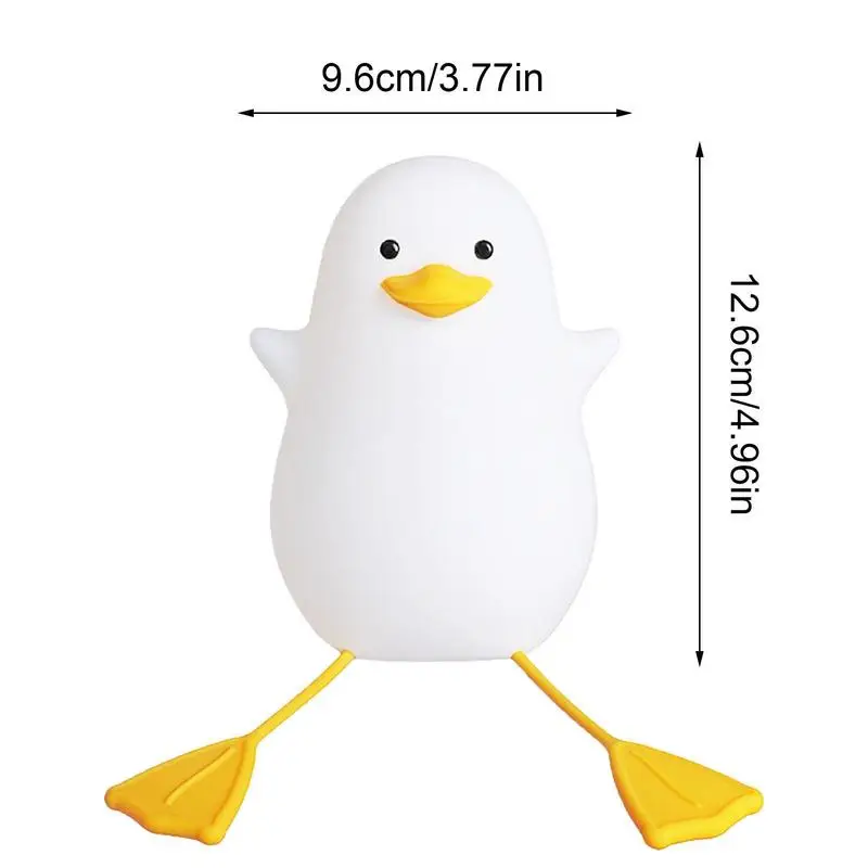 Lampu Bebek Silikon Lampu Malam Bebek dengan Sensor Sentuh Lampu Bebek LED Licin Isi Ulang dengan Pengatur Waktu 20 Menit & Kontrol Keran Sebagai