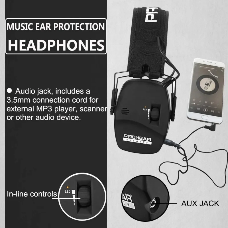 PROHEAR 2Pcs Jagd Sound Verstärkung Ohrenschützer Geräuschunterdrückung Gehörschutz Schießen Gehörschutz Elektronische Kopfhörer