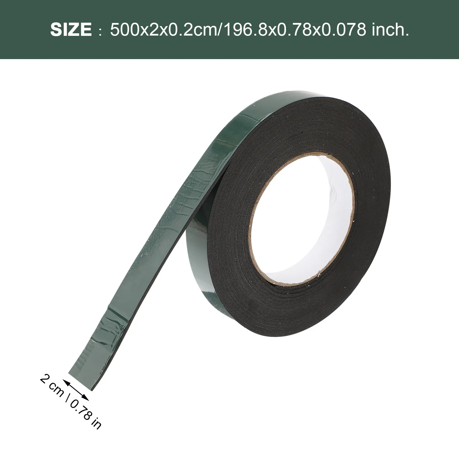 3 Rolls Double-Sided Eva Foam Tape Shockproof Sound Insulation Cushion Window Door Seal Strip for Home Car Decorative Trim