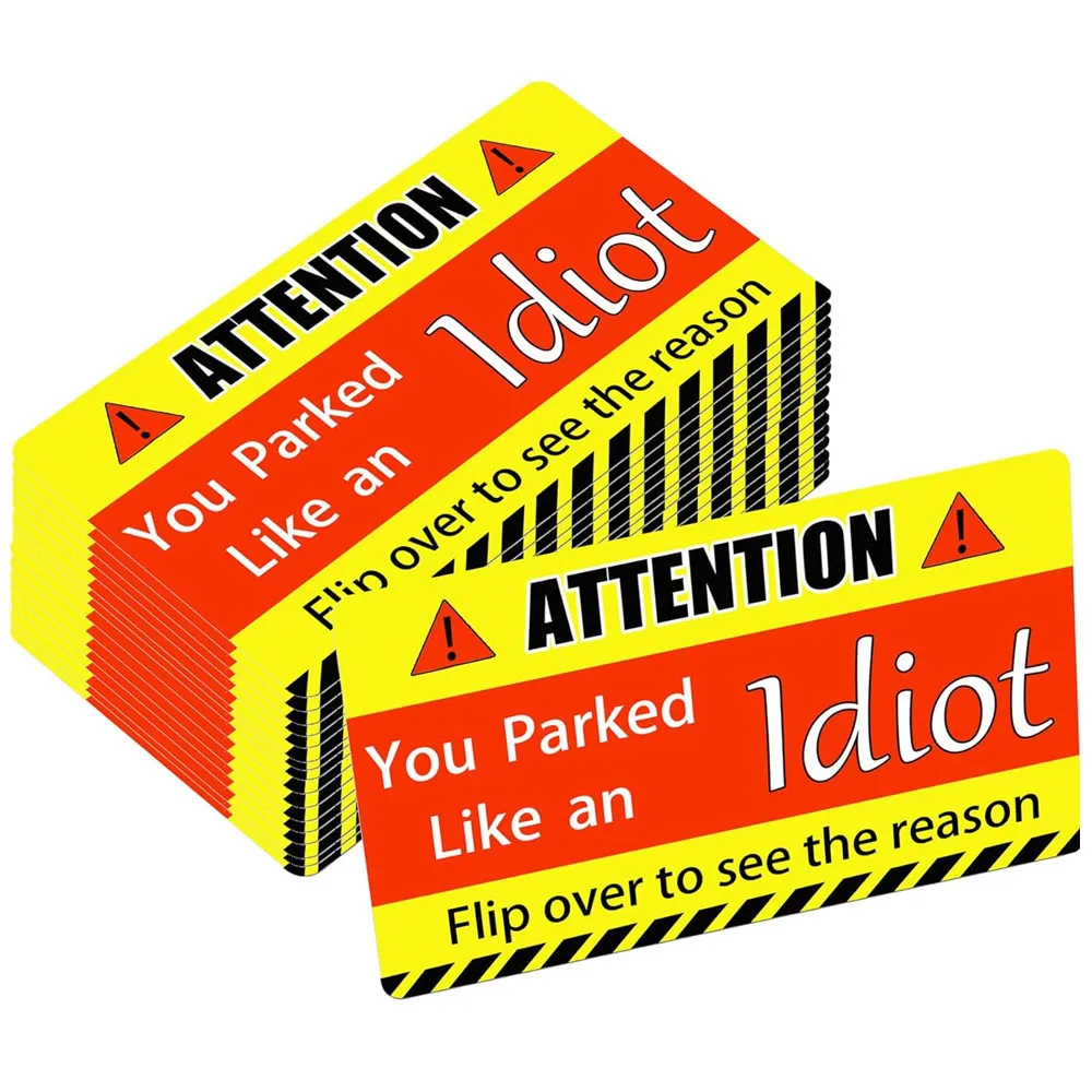 3.5x2inch Funny Parking Violation Cards Violation Note Cards with Multi Violation Reasons for Car Owner Prank Gift 50Pcs