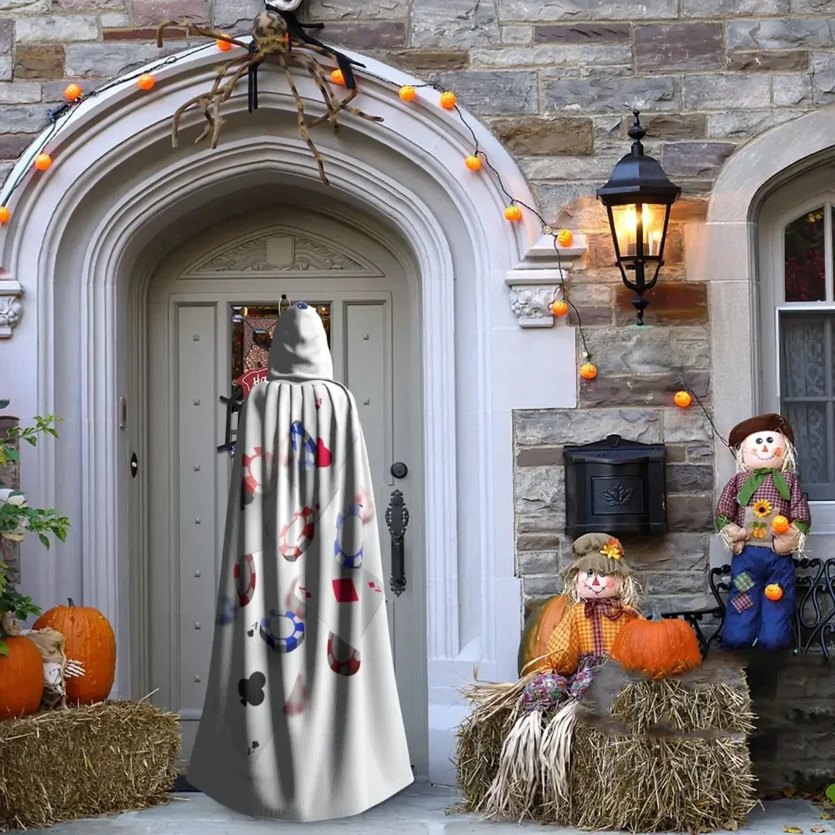 포커 성인 망토 케이프 후드 중세 의상 마녀 위카 뱀파이어 엘프 푸림 카니발 파티