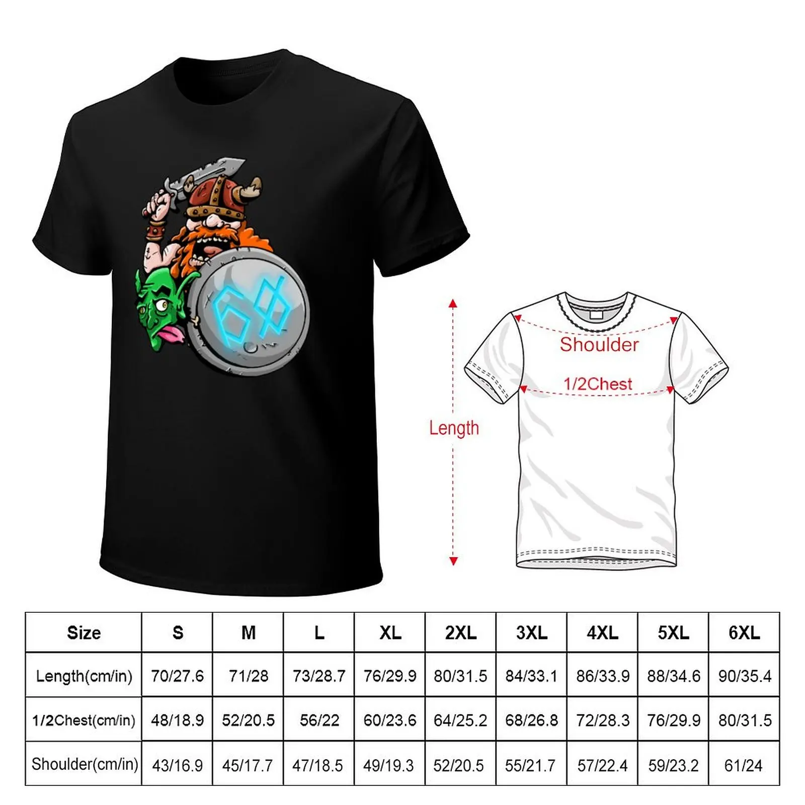 Dwarf Warrior T-Shirt blanks oversized customizeds T-shirts for men cotton