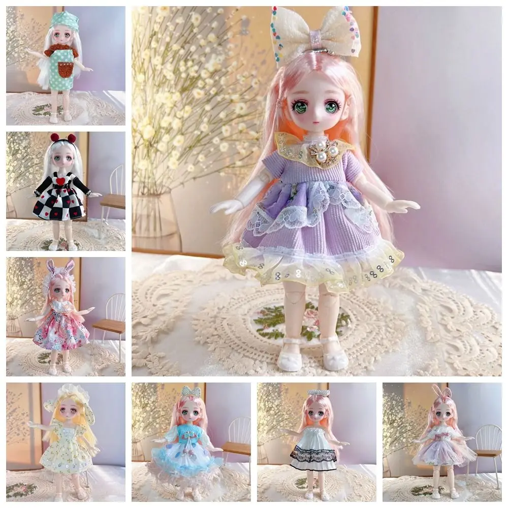 

with Clothes BJD Doll Dress Up Simulated Eye Simulated Eye Hinge Doll 1/6 BJD 3D Eyes Removable Joints Doll Children Toys