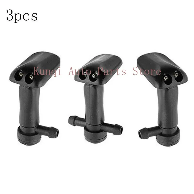 3Pcs/Set Car Front Windshield Wiper Nozzle Jet Sprayer Kits Sprinkler Water For Saab 9-3 2003-2011 12778850 12778849 New