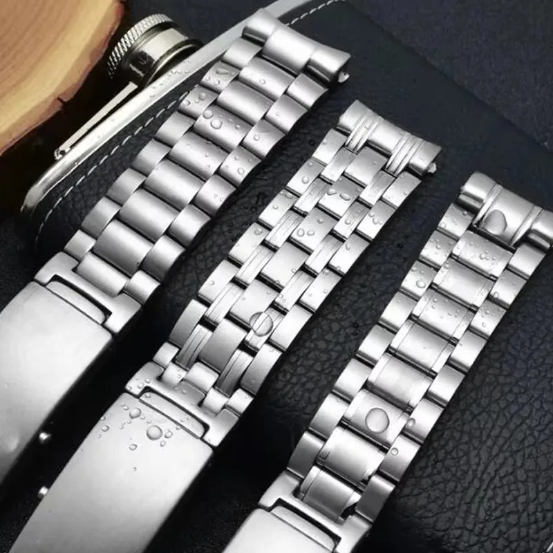 20 مللي متر اكسسوارات الساعات الفولاذ المقاوم للصدأ حزام ل أوميغا 007 ساماستر كوكب المحيط 300 متر الرياضة حزام الساعات الرجال سوار حزام