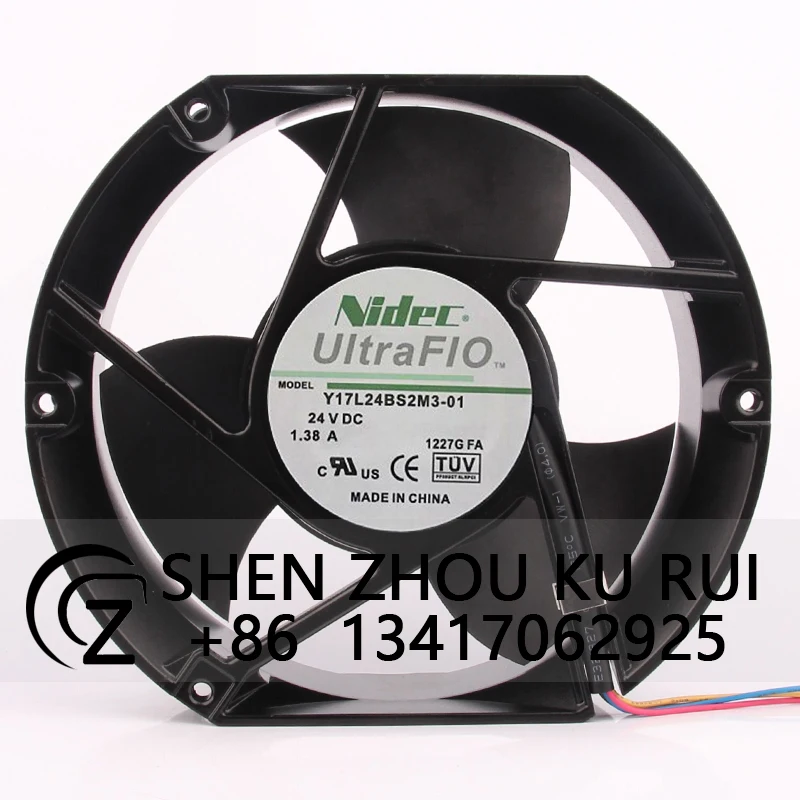 Case Fan Dual Ball Bearing for NIDEC Y17L24BS2M3-01 170*150*50MM 24V 1.38A 17251 Violent Inverter Cooling Fan