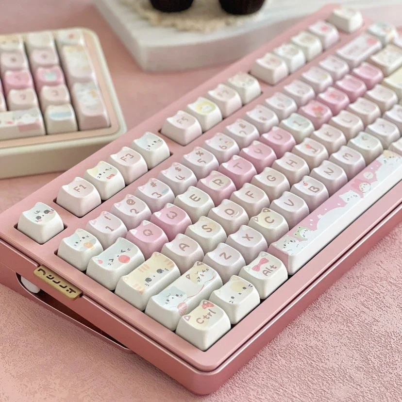 

Meow Squad MAO Height Full Five-Sided Sublimation Mechanical Keyboard 141 Full Set of Keycaps