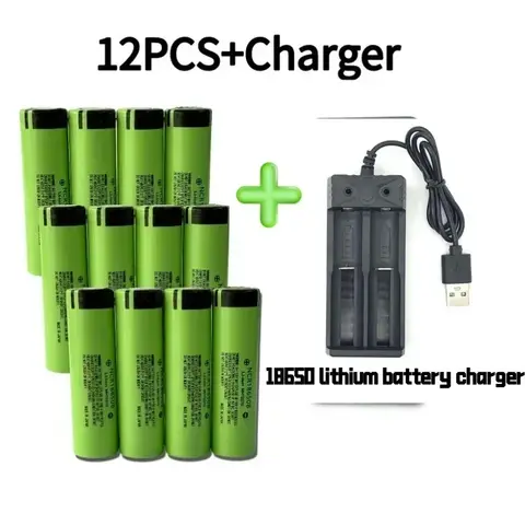 2024 100 % uppladdningsbart litiumbatteri 18650 Batteri 3,7 V 3400 mAh 34 B för USB-laddningslampa, original, nytt NCR18650B 8 best sales litiumbatteri 18650 - №4