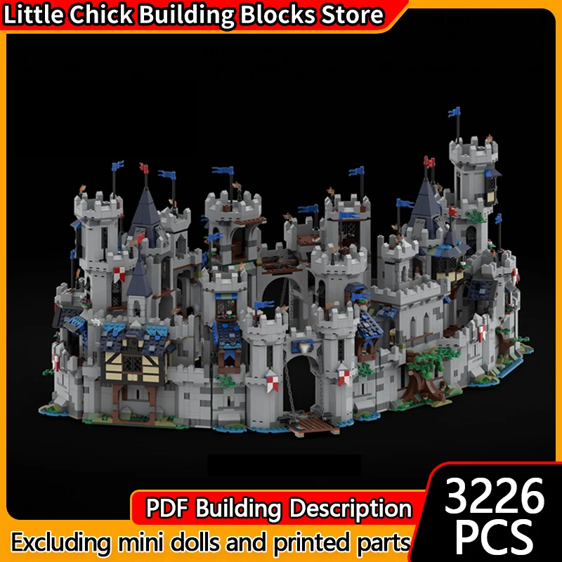 نموذج قلعة القرون الوسطى MOC قوالب بناء القلعة العمارة وحدات التكنولوجيا هدايا العيد للأطفال تجميع اللعب البدلة
