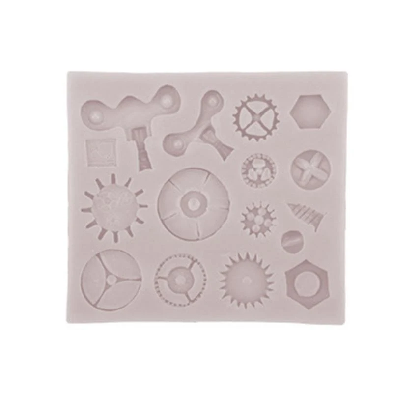 Steampunk Clocks Gear Sugar Chocolate Fondant Mold Diy Baking Manual Mold Q5WC