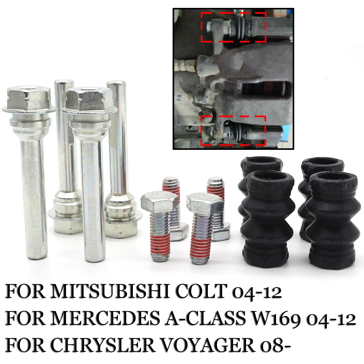 

Rear Left Right Caliper Cylinder Slider Guide Pin Bushing Boot Seal Kit FOR MITSUBISHI COLT BENZ A-CLASS W169 CHRYSLER VOYAGER