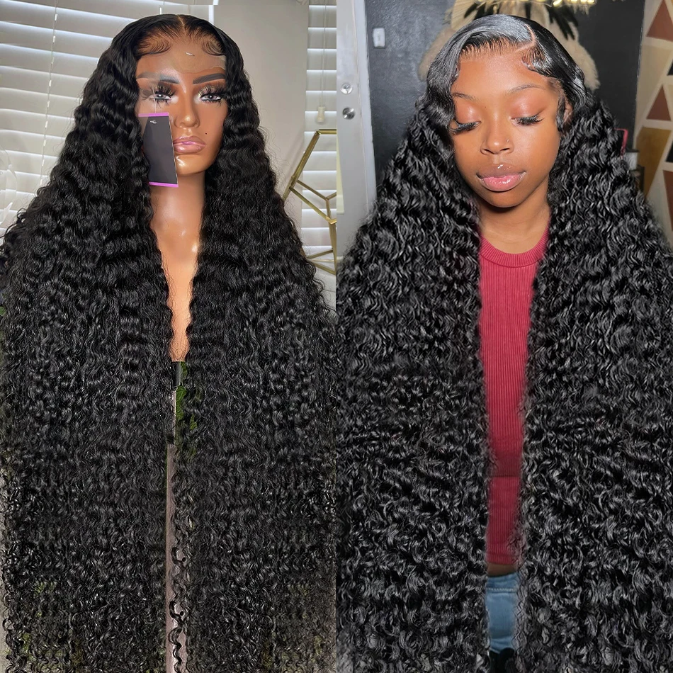 

HD Lace Frontal Human Hair Wig 30 40 Inch Burmese Curly Wigs 200 Density 13x4 Deep Wave Lace Front Wig 5x5 Glueless For Women