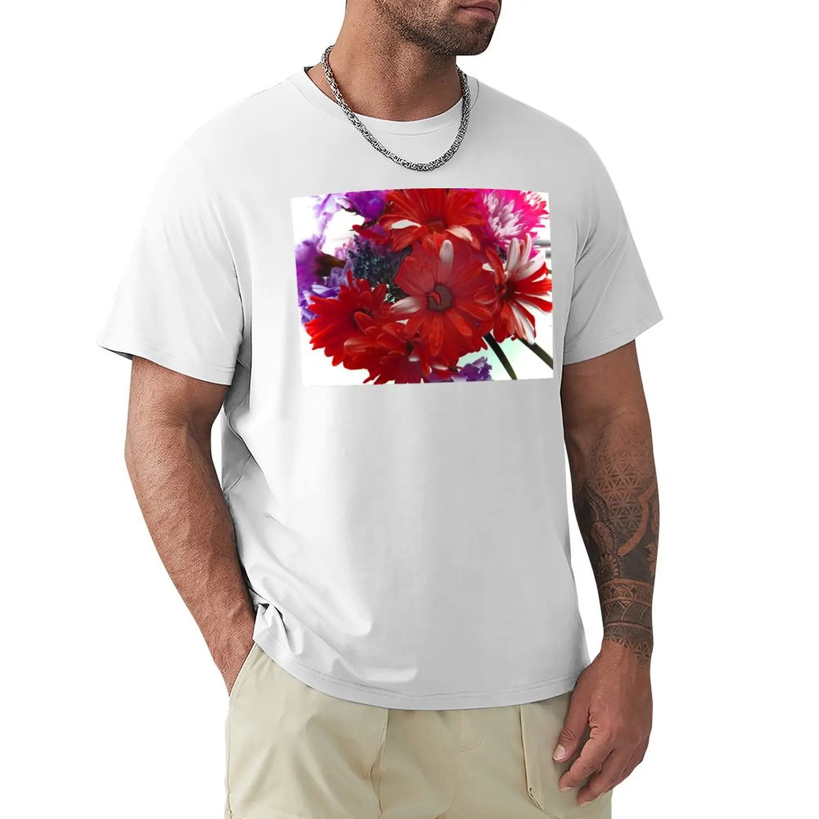 Exciting Spring Bouquet of Flowers T-Shirt Blouse hippie clothes customs korean fashion plain black t shirts men