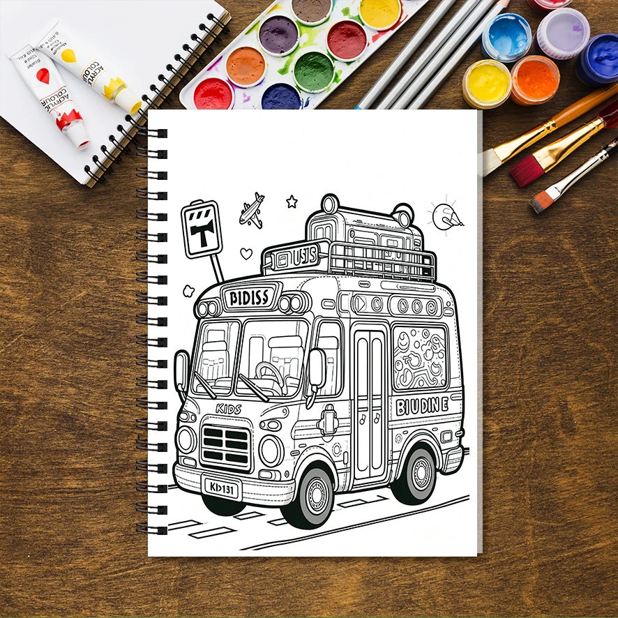 Transportation Coloring Book for Adults - 8.3x 11.2 Inch 32 Page Coloring Book - Helps Reduce Stress and Ease Emotions