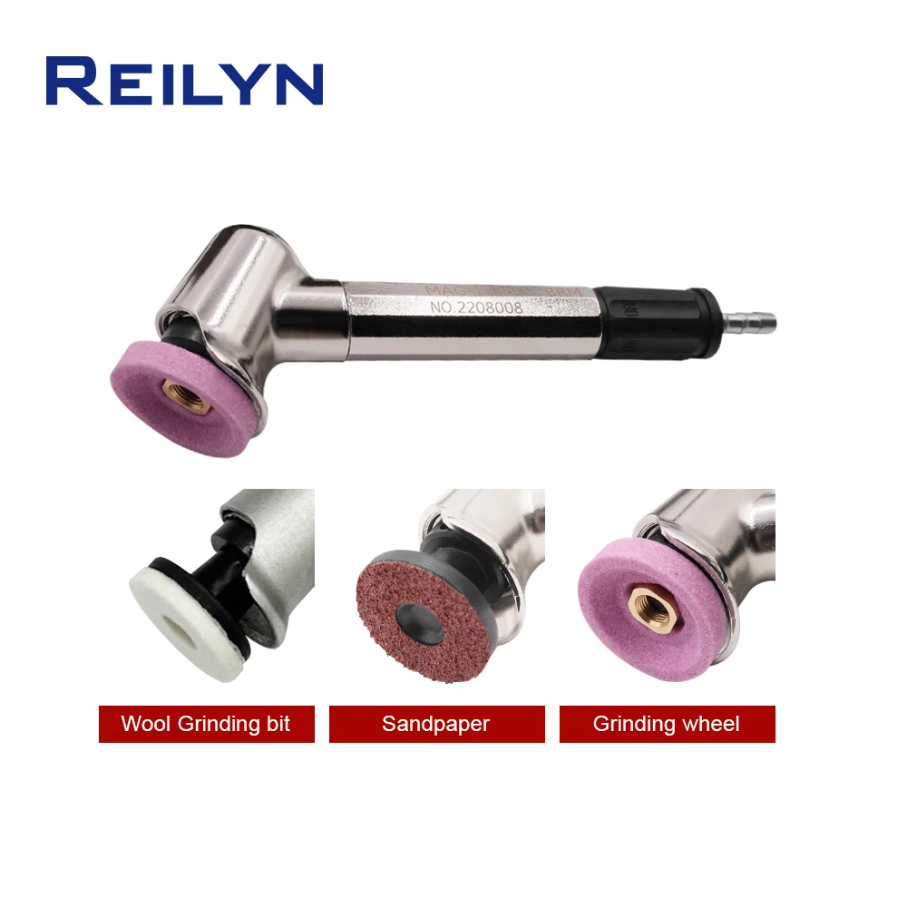 Reilyn 空気圧ミニグラインダー MSG-123N/093N/093N エルボグラインダー 45/90 度小角風空気圧研削ペン