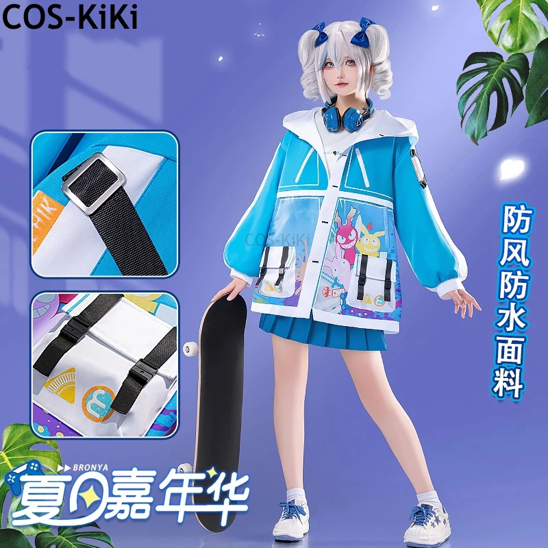 COS-KiKi Honkai Impact 3rd Bronya Zaychik Summer Festival Game Suit Lovely Cosplay Costume Halloween Carnival Party Outfit Women