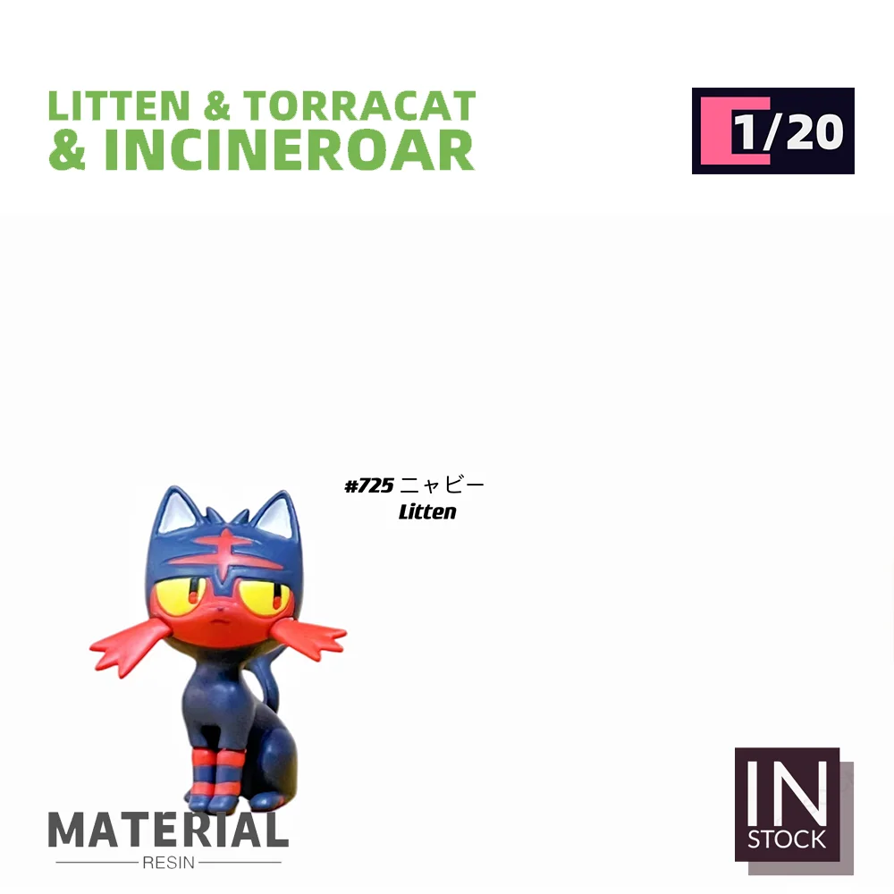 [IN STOCK] 1/20 Scale World Figure [UU Studio] - Litten & Torracat & Incineroar Collection Gift TOYS