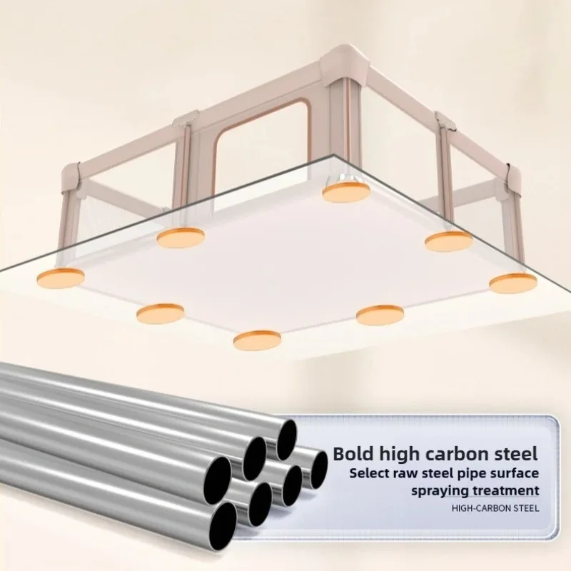 روضة أطفال قابلة للطي، ملعب كبير لسياج أمان الطفل، منطقة ألعاب الأطفال المحمولة، ساحة اللعب الداخلية/الخارجية مع حقيبة حمل #4