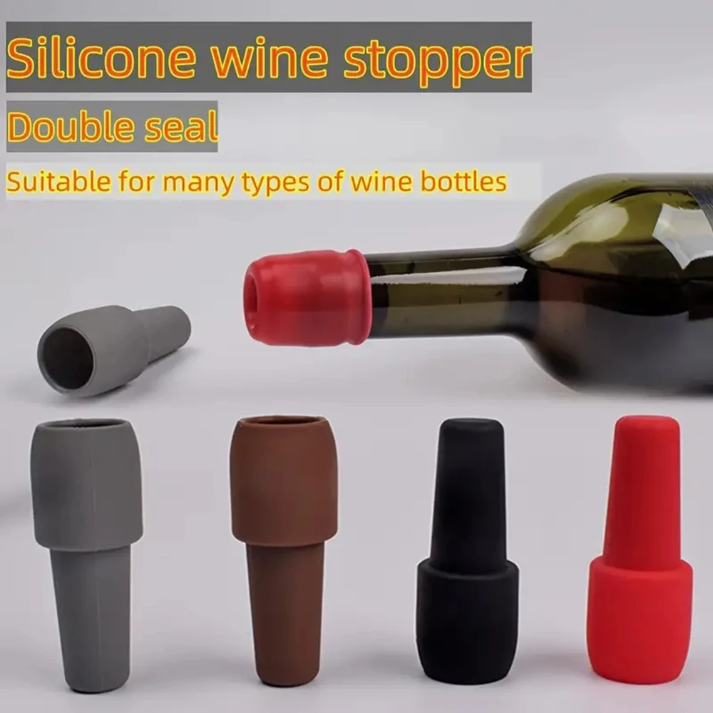 12PCS Universal Silicone Wine Bottle Stopper Whiskey Accessories Leak Proof Beer Champagne Bottle Stopping Lid Bar Accessories