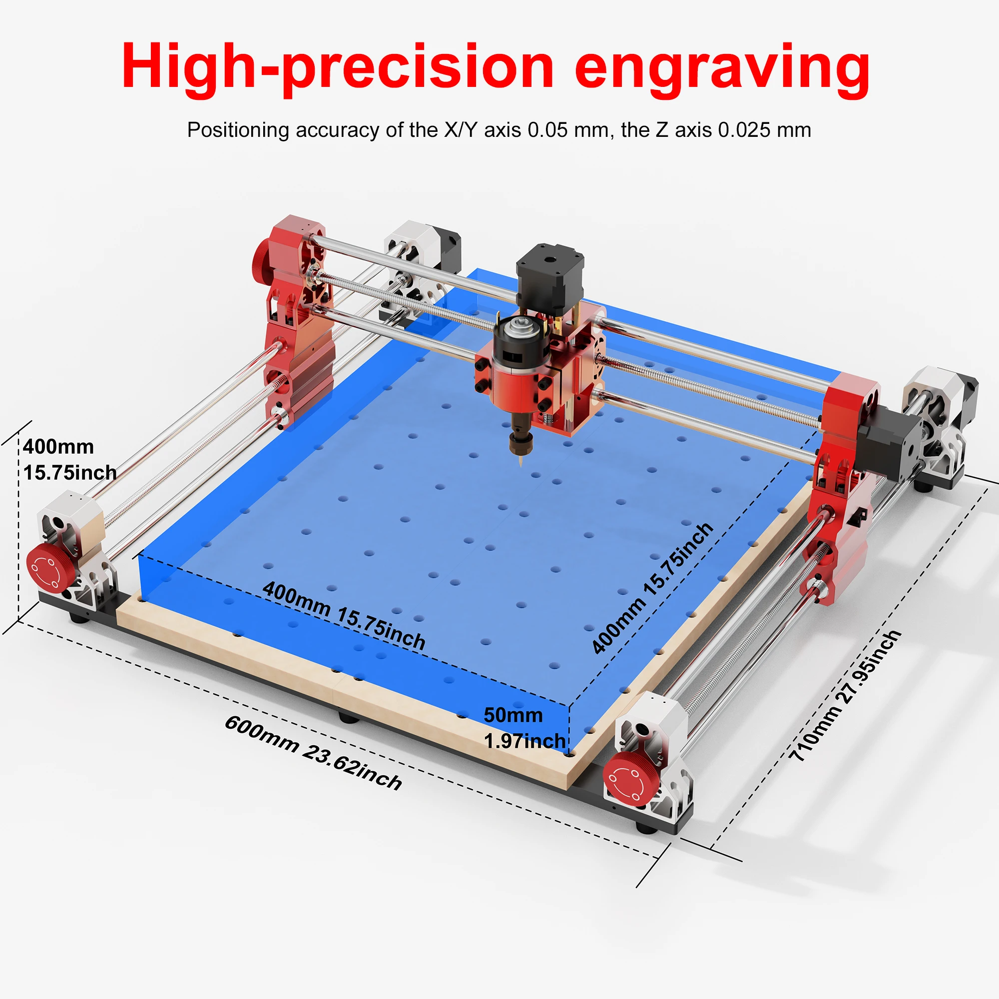 CNC400 Engraving Machine 400x400mm CNC Router Machine with Spindle Power-off Function Wifi Control GRBL Offline Control Cutter - view 3