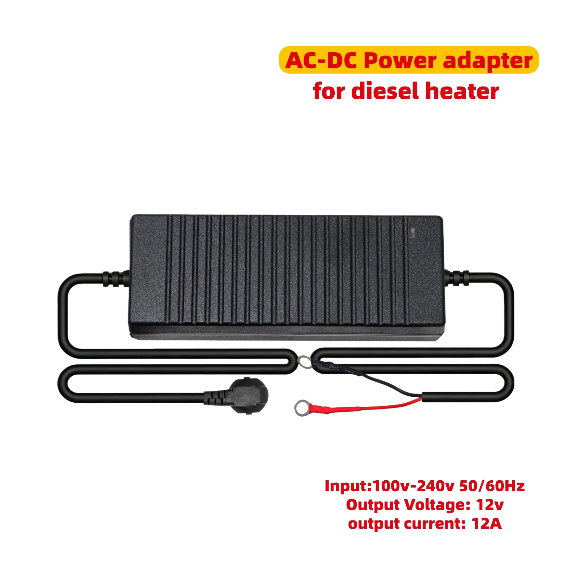 12V 12A 110W Diesel-Lufterhitzer-Adapter Netzkabel AC100V-240V auf DC 12V Netzteil-Adapter EU-Stecker