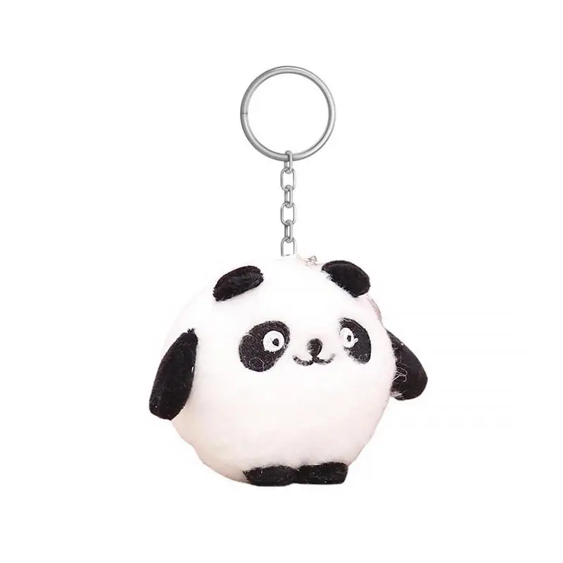 Pluszowa Panda breloczki Plushie brelok do kluczy z ozdobą miękki plecak Panda wisiorek Panda wypchany miś brelok do telefonu