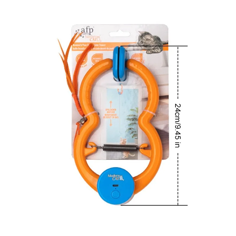 Hanging Door Clamp Cat Toy Elastic Feather Teaser Interactive Self Play Kitten Wand Indoor Pet Relieve Boredom Play Supplies