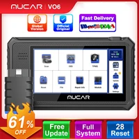 MUCAR VO6 herramientas de diagnóstico de coche profesional sistema completo 28 reinicio codificación ECU prueba bidireccional borrado código de error escáner OBD2
