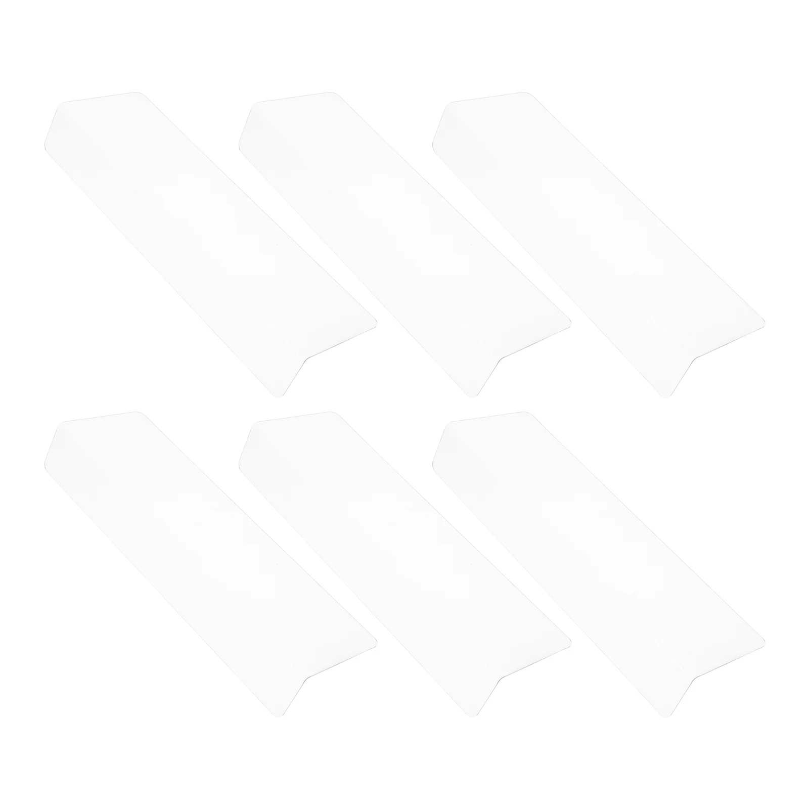 

6Pcs L-Shaped Transparent Shelf Dividers Clear Plastic Blockers Nail-Free for Supermarket Cabinet Closet Organization