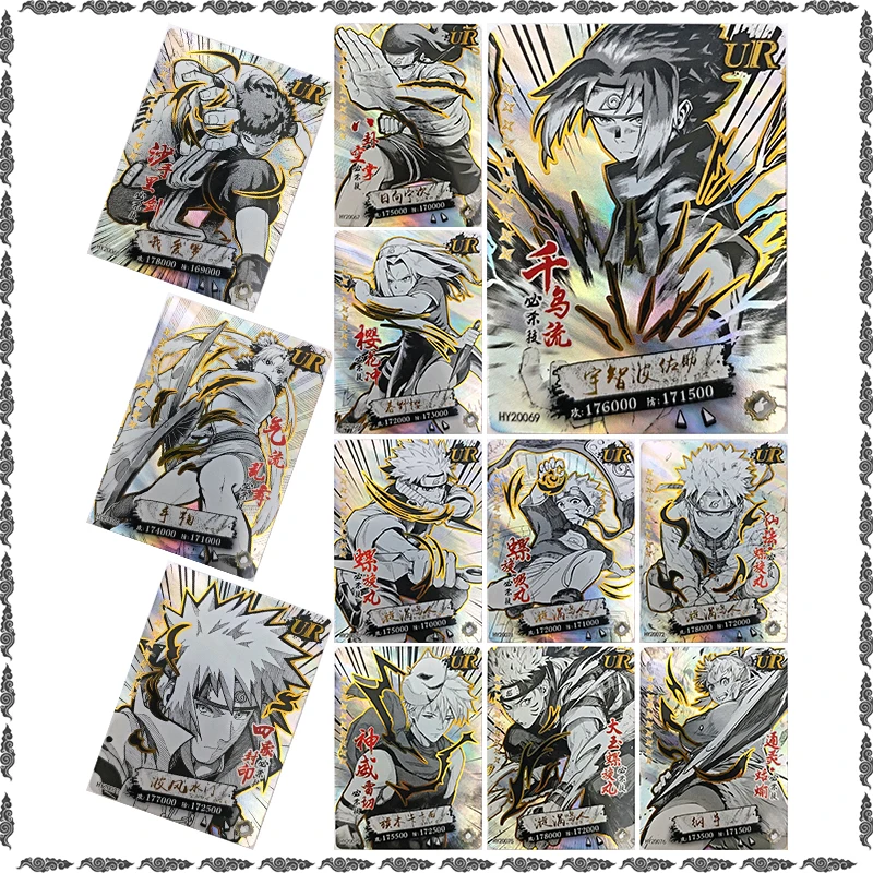 Anime NARUTO Rare UR Game Tsunade Gaara Kakashi Temari Namikaze Minato Sasuke Haruno Sakura Collectible Cards Birthday Toys Gift