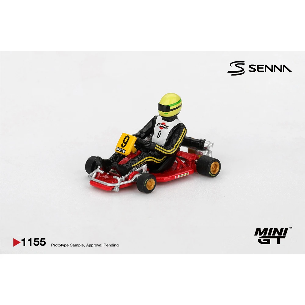 พรีเซลล์ รถโมเดลไดแคสต์ MINIGT 1/64 เซนน่า คาร์ท ฟอร์มูล่า K # 9 ชิ้น โมเดลรถแข่ง Ayrton บรรจุภัณฑ์แบบแผง  รุ่นประสิทธิภาพสูง ของขวัญสำหรับเด็กผู้ชายและผู้ใหญ่