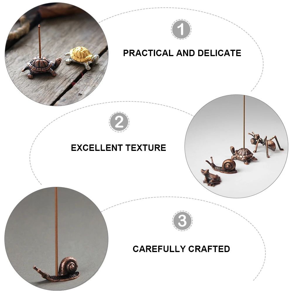 

2Pcs Censer Decorations Unique Tortoise Snail Shape Aromatherapy Ornaments Stable Nonslip Base for Home Office Yoga Room