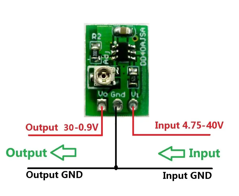 10XDD40AJSB Voltage Regulator Buck Module for LED Motor Wifi PTZ CCTV RF Board, 12V 24V to 5V 3.3V 3V DC 1A Converter