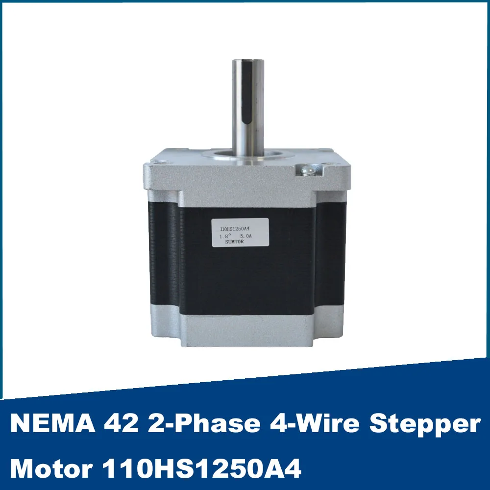 NEMA42 Stepper Motor 5A 2-Phase 4-Wire 12N.m (1667oz-in)  Frame 110mm Body Length 100mm 1.8 degree CNC Stepping Motor