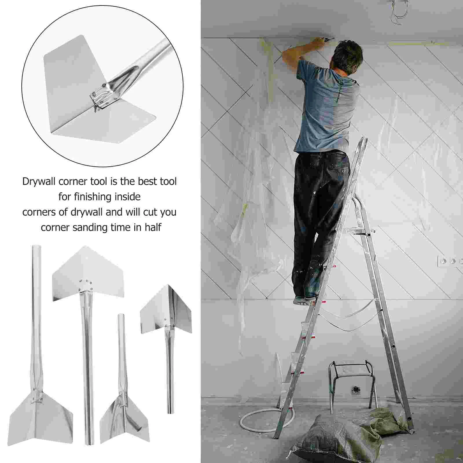 Extracteur d'angle pour cloisons sèches, outil d'angle extérieur, truelle à béton, outils de plâtre en acier inoxydable, voyage 4 pièces