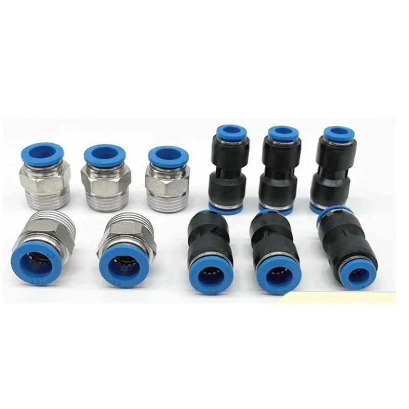 Conector de accesorios de tubo de aire FST, accesorios rápidos de tubería de aire QST-4 QST-6 QST-8 QST-10 QST-12 QST-16 QST6-4 QST8-6 QST10-8 QST12-10
