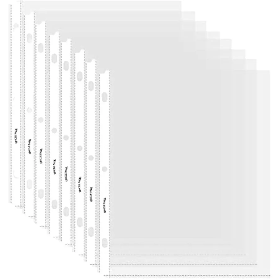 

Sheet Protectors 50 Sheets 4 mils Strong Extra Heavyweight Clear Top Load 8.5 x 11 Ih Highlight Transparent AcidFree for 3 Ring