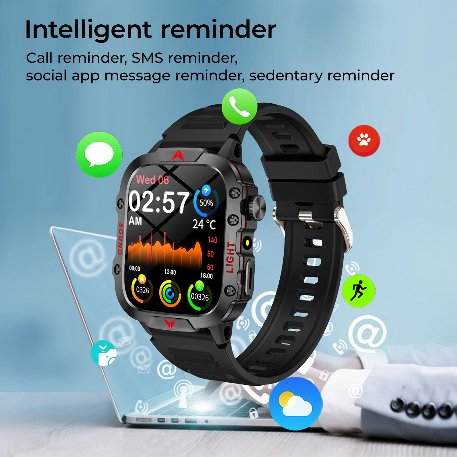 2025 Smart Watch da uomo Chiamate Bluetooth Monitoraggio della salute Modalità sportive multiple Smartwatch da donna impermeabile per Android e IOS