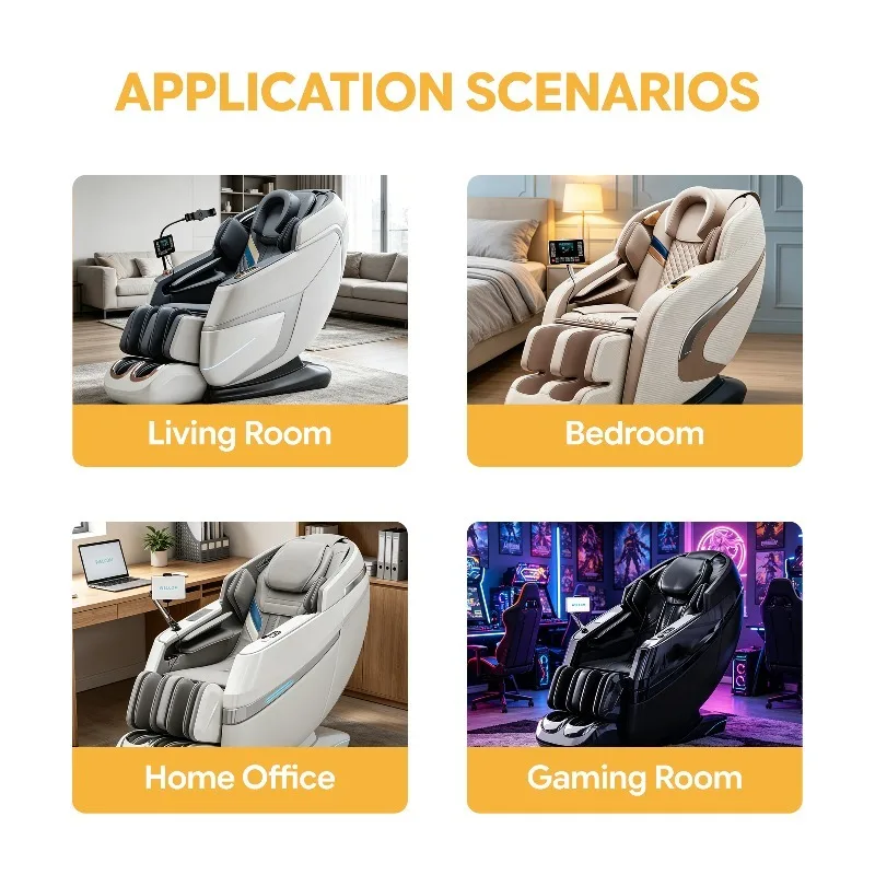 Professional Manipulator Full Body Zero Gravity Automatic Smart Massage Chair Custom Electric Sofa Airbag Wrapped Musical