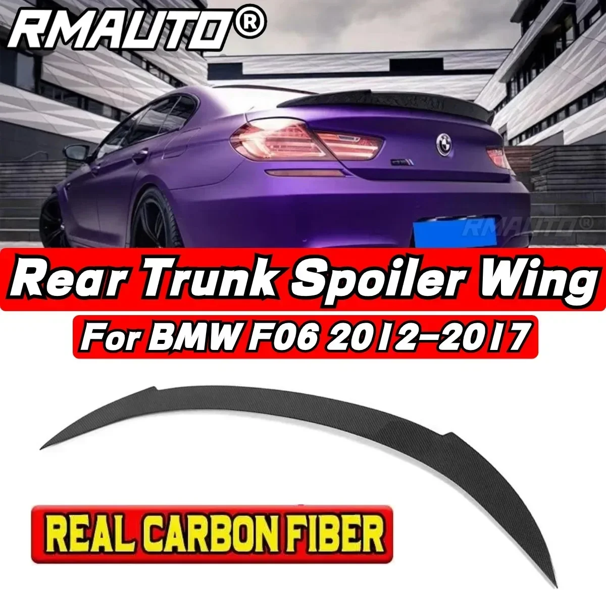 For BMW 6 Series F06 F12 Coupe 4-Door 2012-2017 Rear Spoiler Body Kit BMW F06 Car Rear Trunk Spoiler Body Kit Rear Trunk Wing