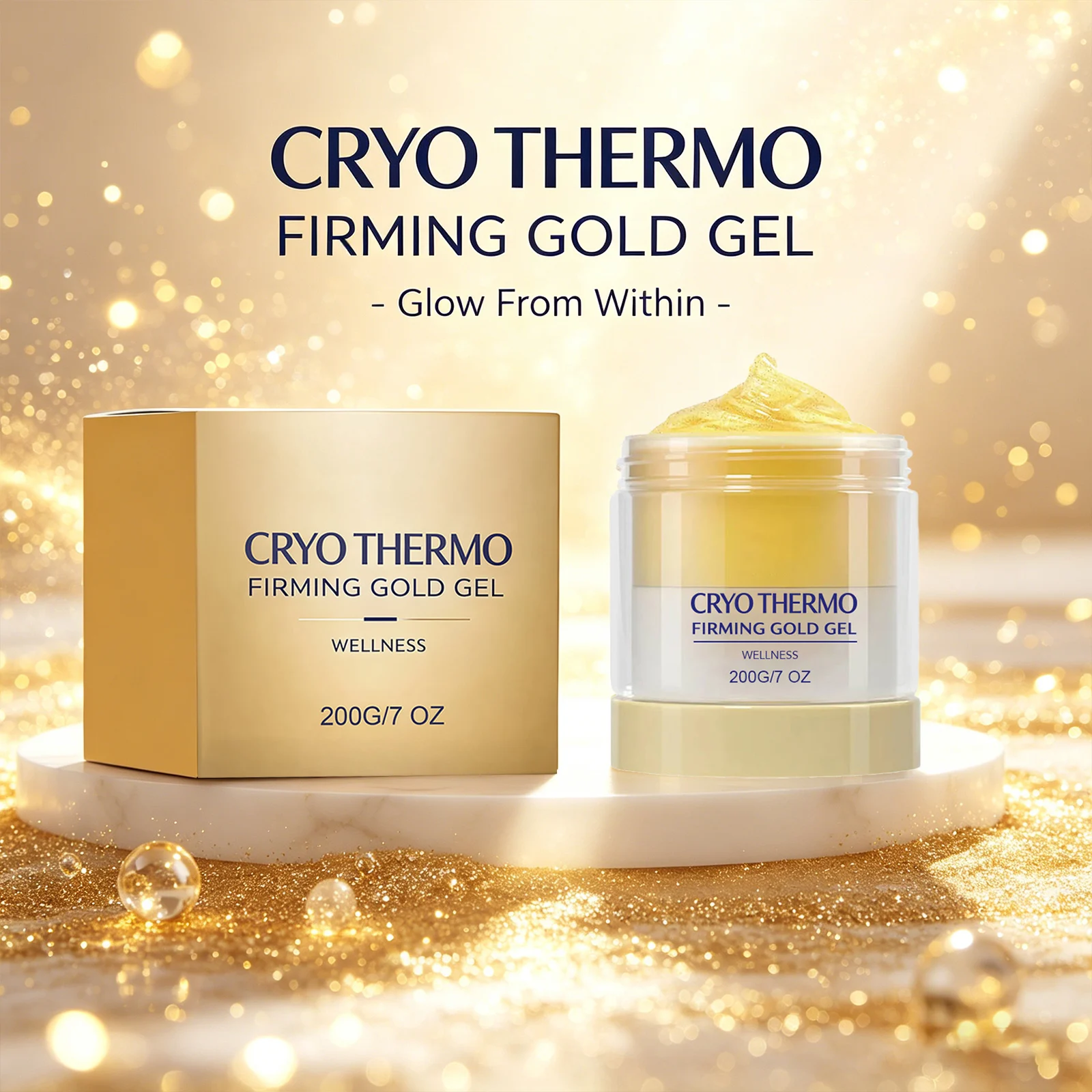 Firming Gold Face Cream Moisturizing Accelerate Fat Metabolism Improve Skin Elasticity Reduce Sagging Wellness Body Massage Gel view 2